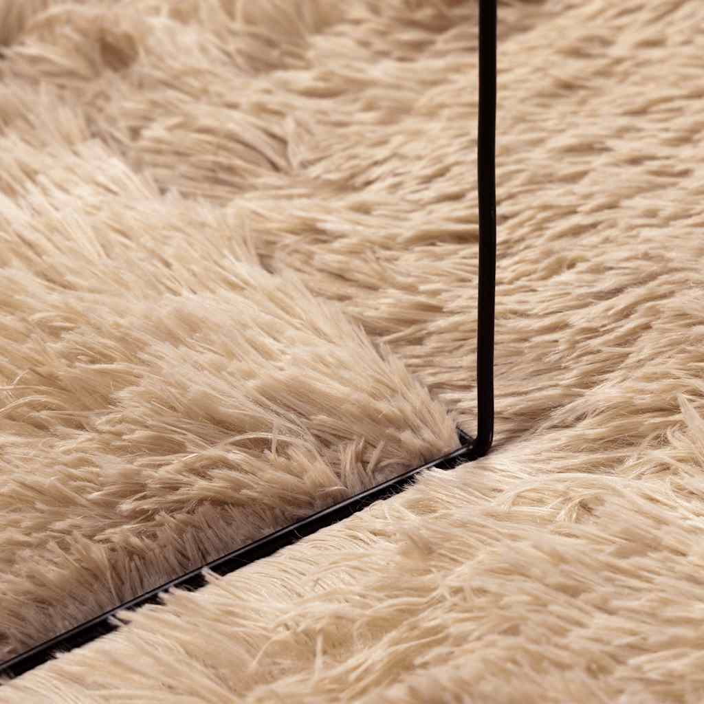 shaggy gulvtæppe NAVARRA 60x100 cm høje luv polyester beige