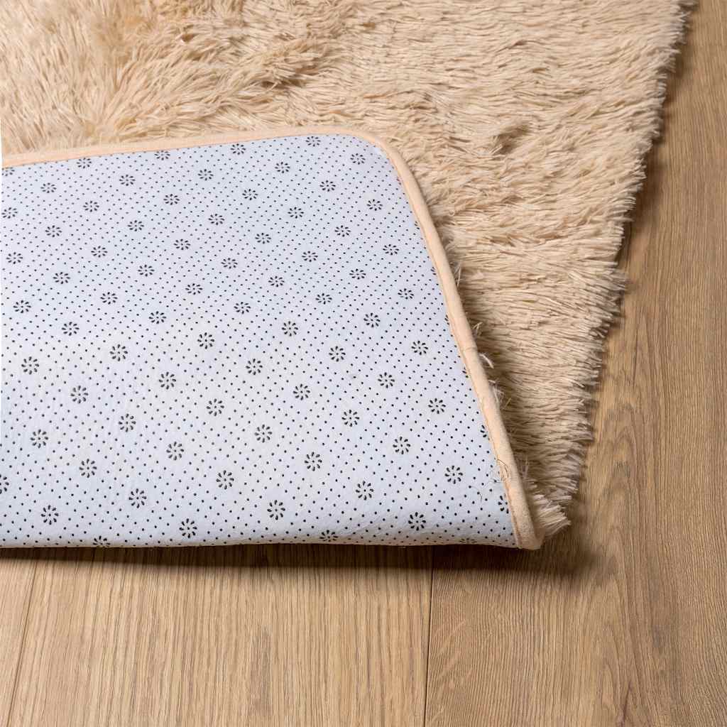 shaggy gulvtæppe NAVARRA 80x150 cm høje luv polyester beige