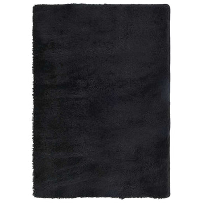 shaggy gulvtæppe NAVARRA 120x170 cm høje luv polyester sort