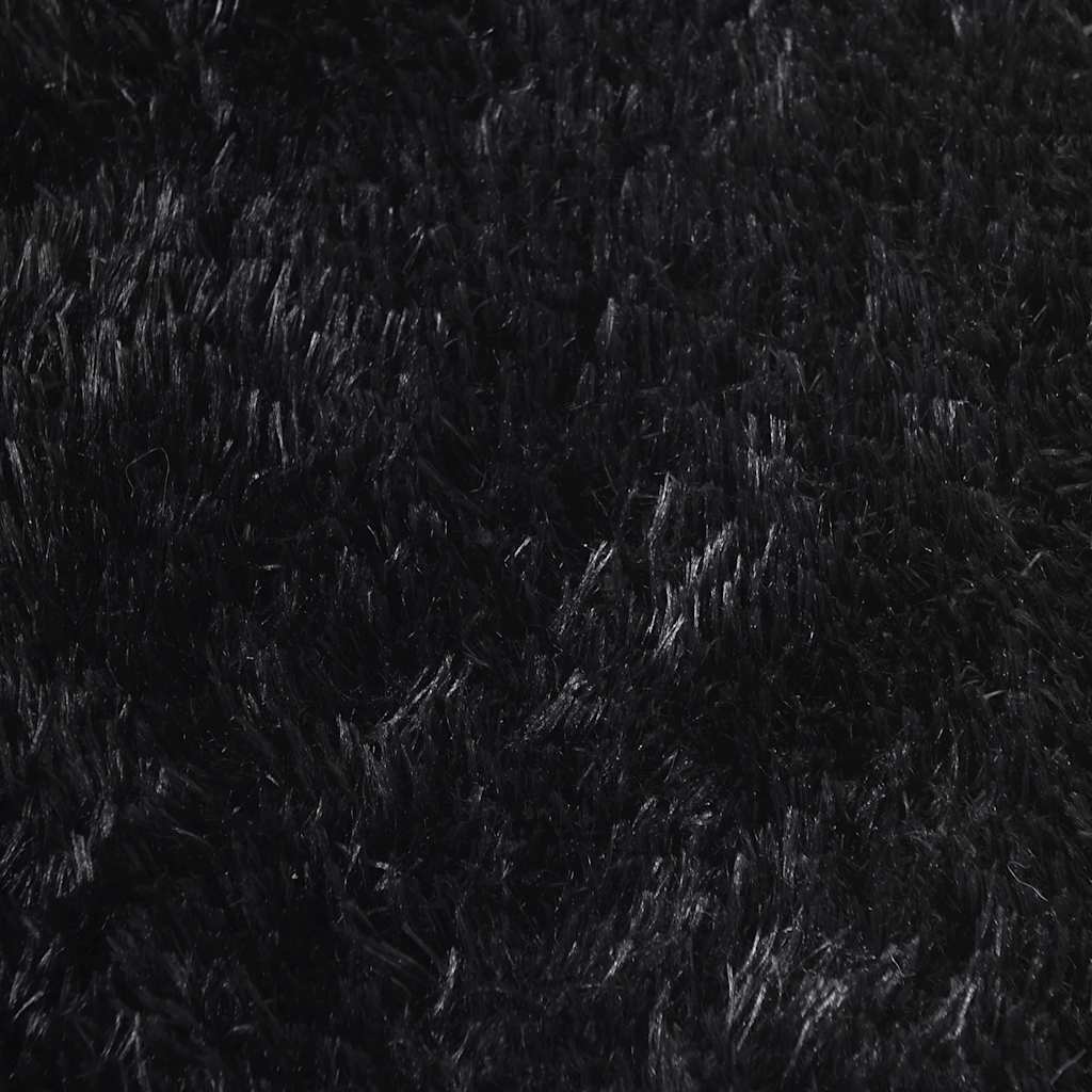 shaggy gulvtæppe NAVARRA 120x170 cm høje luv polyester sort