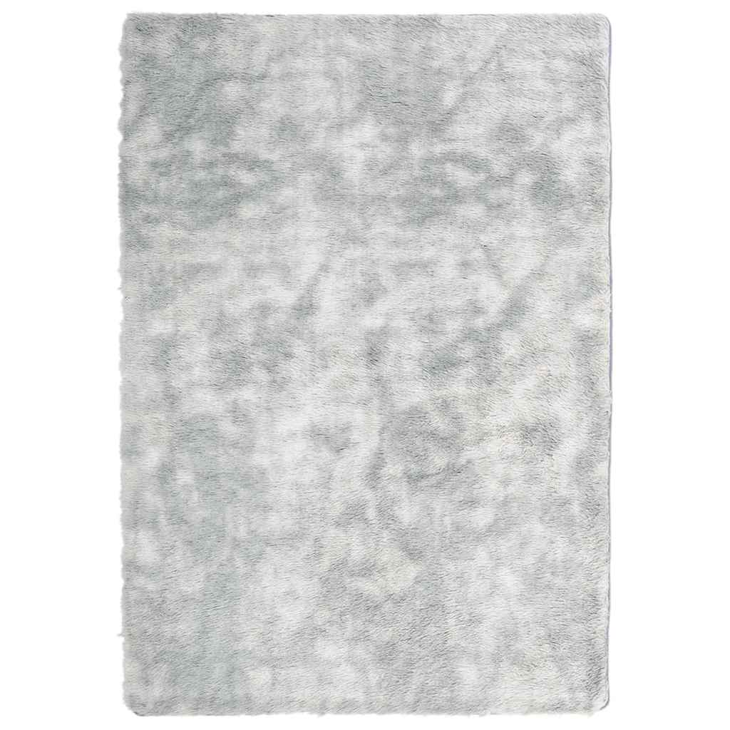 shaggy gulvtæppe NAVARRA 120x170 cm høje luv polyester sølvgrå