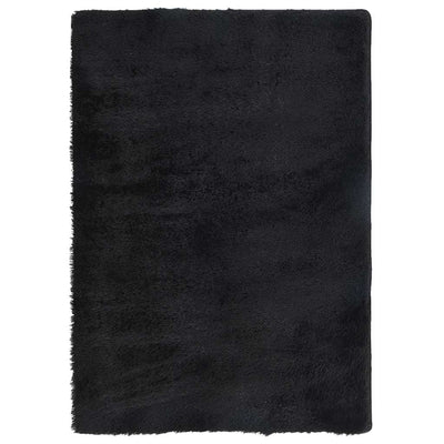 shaggy gulvtæppe NAVARRA 160x230 cm høje luv polyester sort