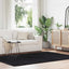 shaggy gulvtæppe NAVARRA 160x230 cm høje luv polyester sort