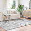 shaggy gulvtæppe NAVARRA 160x230 cm høje luv polyester sølvgrå