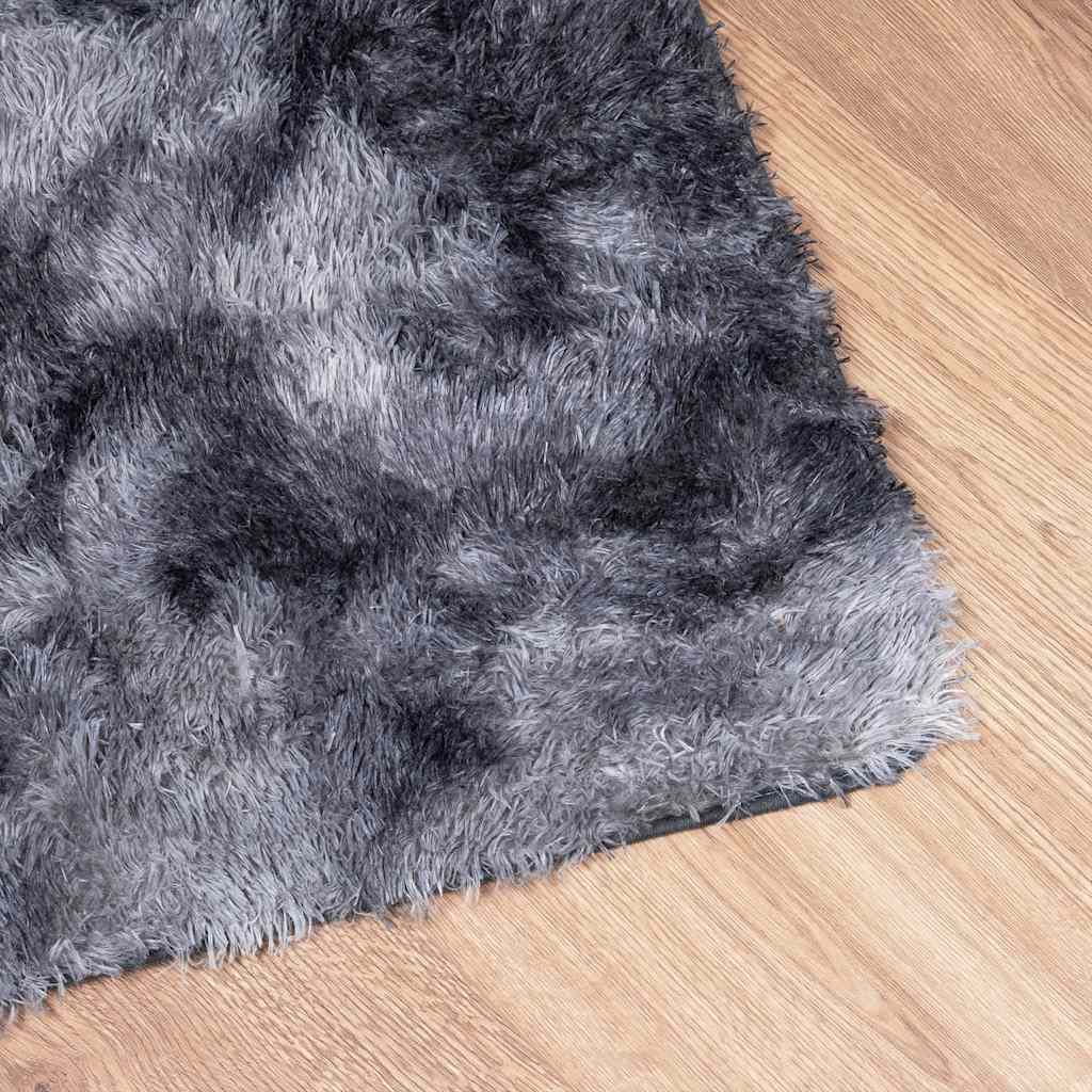 shaggy gulvtæppe NAVARRA 200x290 cm høje luv polyester mørkegrå