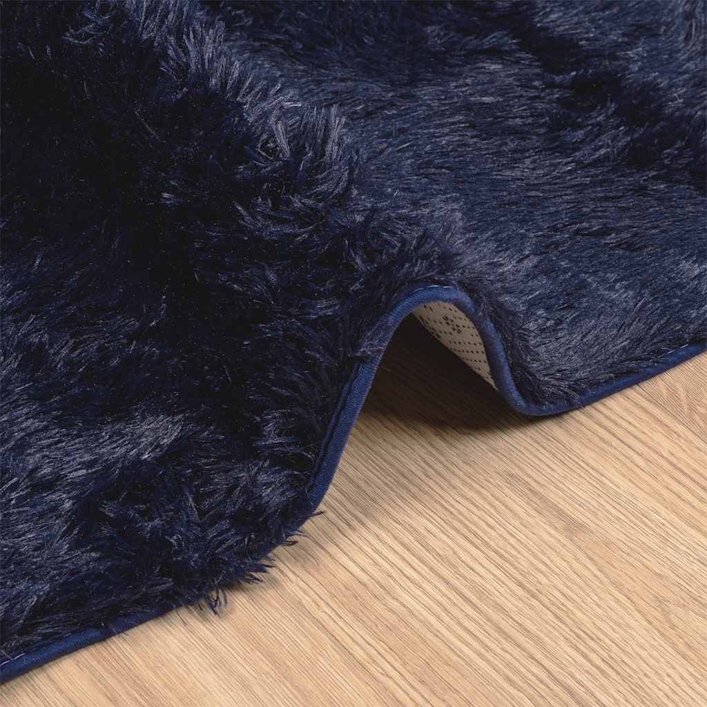 shaggy gulvtæppe NAVARRA 200x290cm høje luv polyester marineblå