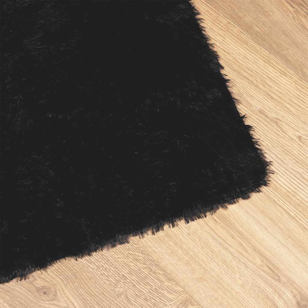 shaggy gulvtæppe NAVARRA 240x340 cm høje luv polyester sort
