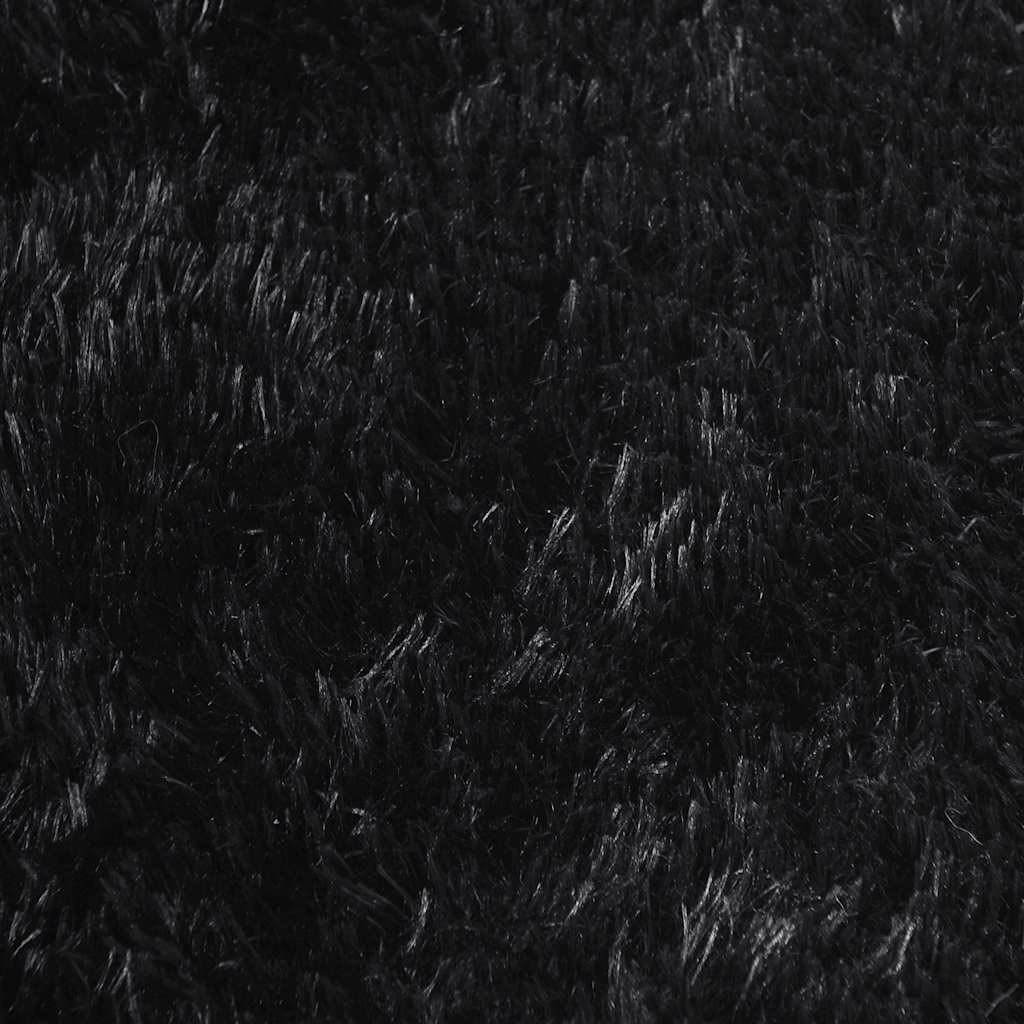 shaggy gulvtæppe NAVARRA 240x340 cm høje luv polyester sort