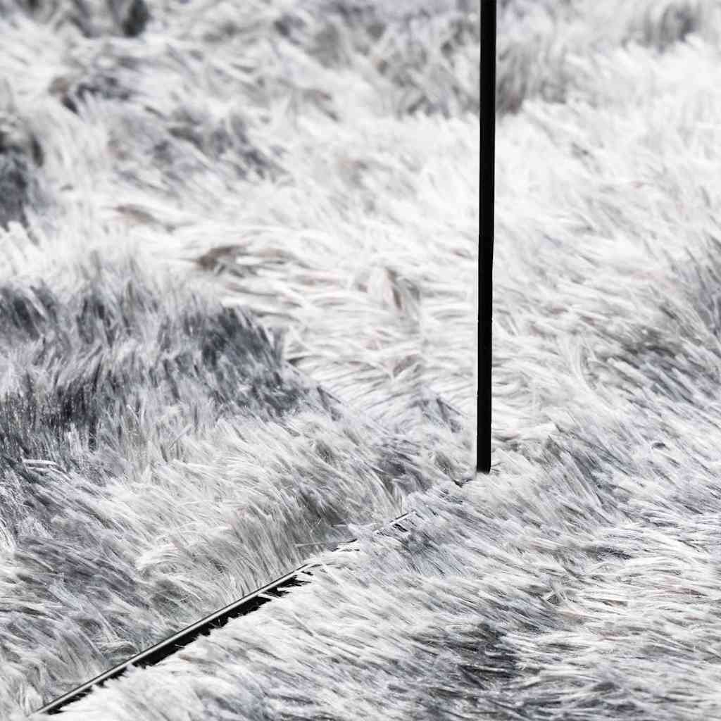 shaggy gulvtæppe NAVARRA 240x340 cm høje luv polyester sølvgrå