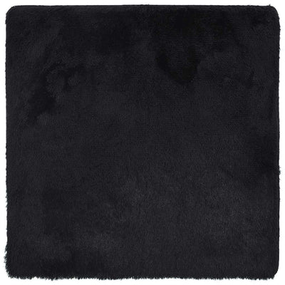 shaggy gulvtæppe NAVARRA 120x120 cm høje luv polyester sort