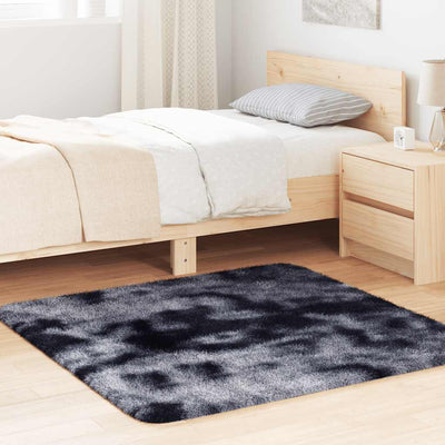 shaggy gulvtæppe NAVARRA 120x120 cm høje luv polyester mørkegrå