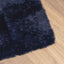 shaggy gulvtæppe NAVARRA 120x120cm høje luv polyester marineblå