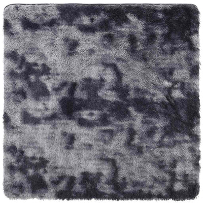shaggy gulvtæppe NAVARRA 160x160 cm høje luv polyester mørkegrå