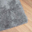 shaggy gulvtæppe NAVARRA 160x160 cm høje luv polyester lysegrå