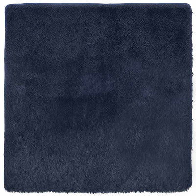 shaggy gulvtæppe NAVARRA 160x160cm høje luv polyester marineblå