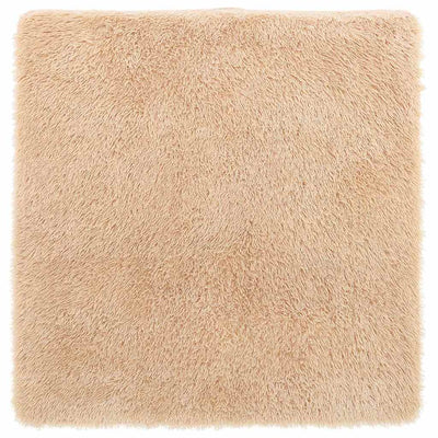 shaggy gulvtæppe NAVARRA 200x200 cm høje luv polyester beige
