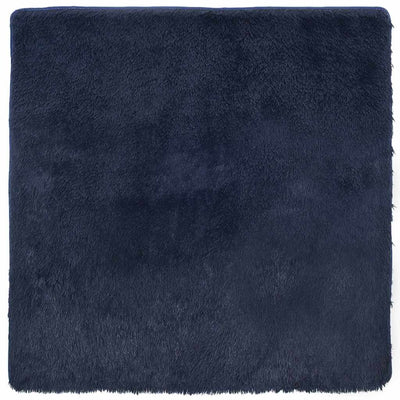 shaggy gulvtæppe NAVARRA 200x200cm høje luv polyester marineblå