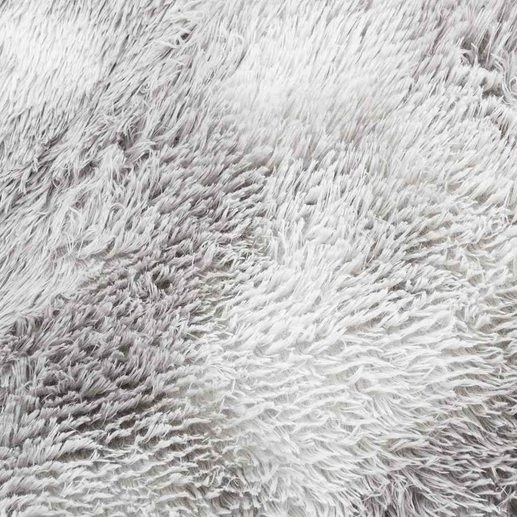 shaggy gulvtæppe NAVARRA 200x200 cm høje luv polyester sølvgrå