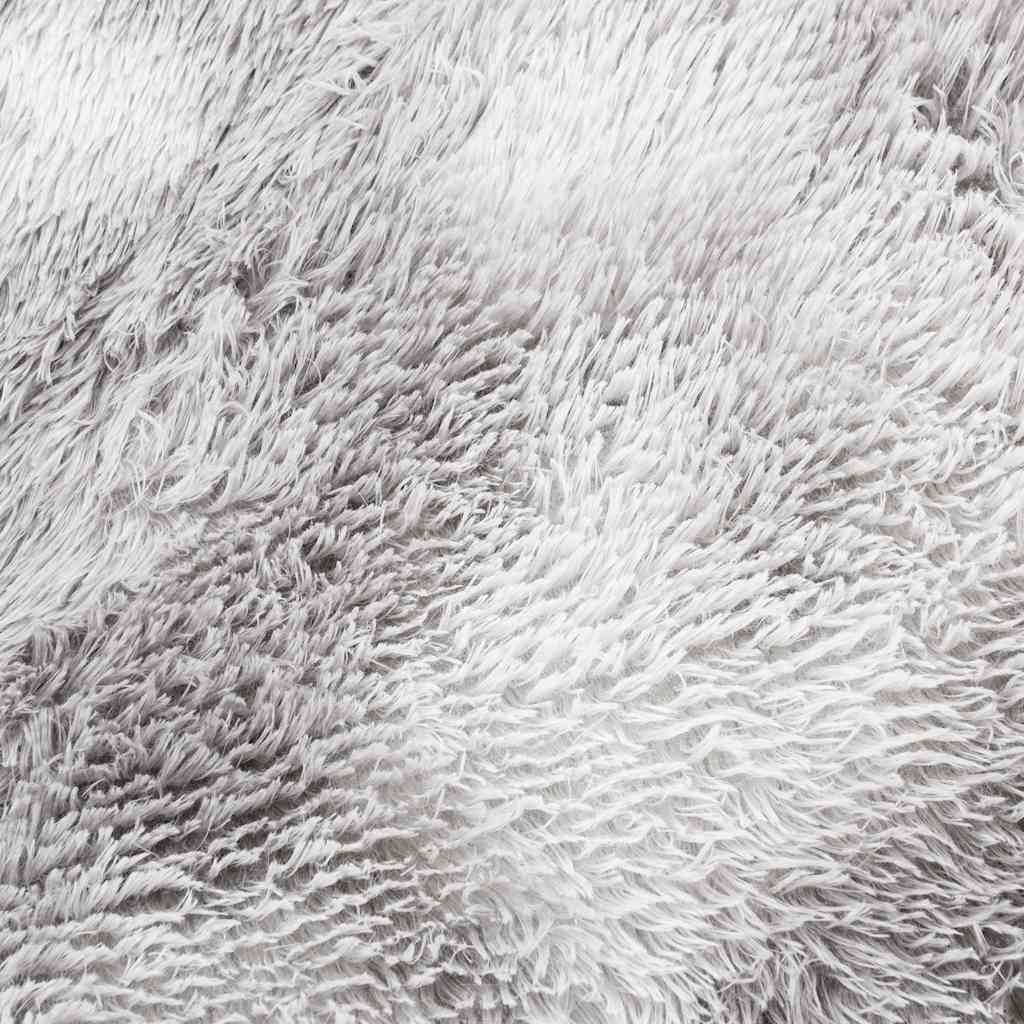 shaggy gulvtæppe NAVARRA 240x240 cm høje luv polyester sølvgrå