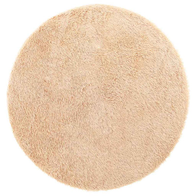shaggy gulvtæppe NAVARRA 100x100 cm høje luv polyester beige