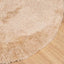shaggy gulvtæppe NAVARRA 100x100 cm høje luv polyester beige
