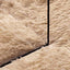 shaggy gulvtæppe NAVARRA 100x100 cm høje luv polyester beige