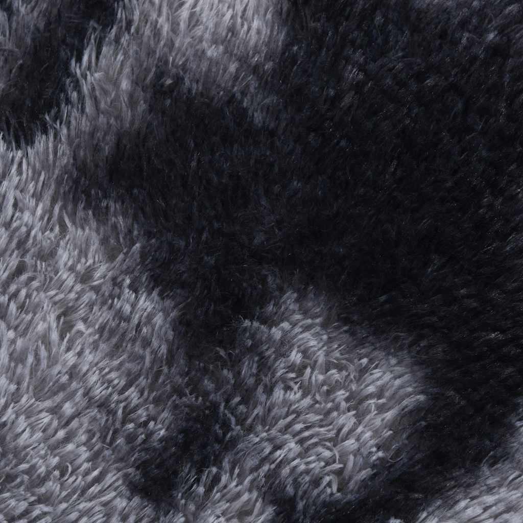 shaggy gulvtæppe NAVARRA 100x100 cm høje luv polyester mørkegrå