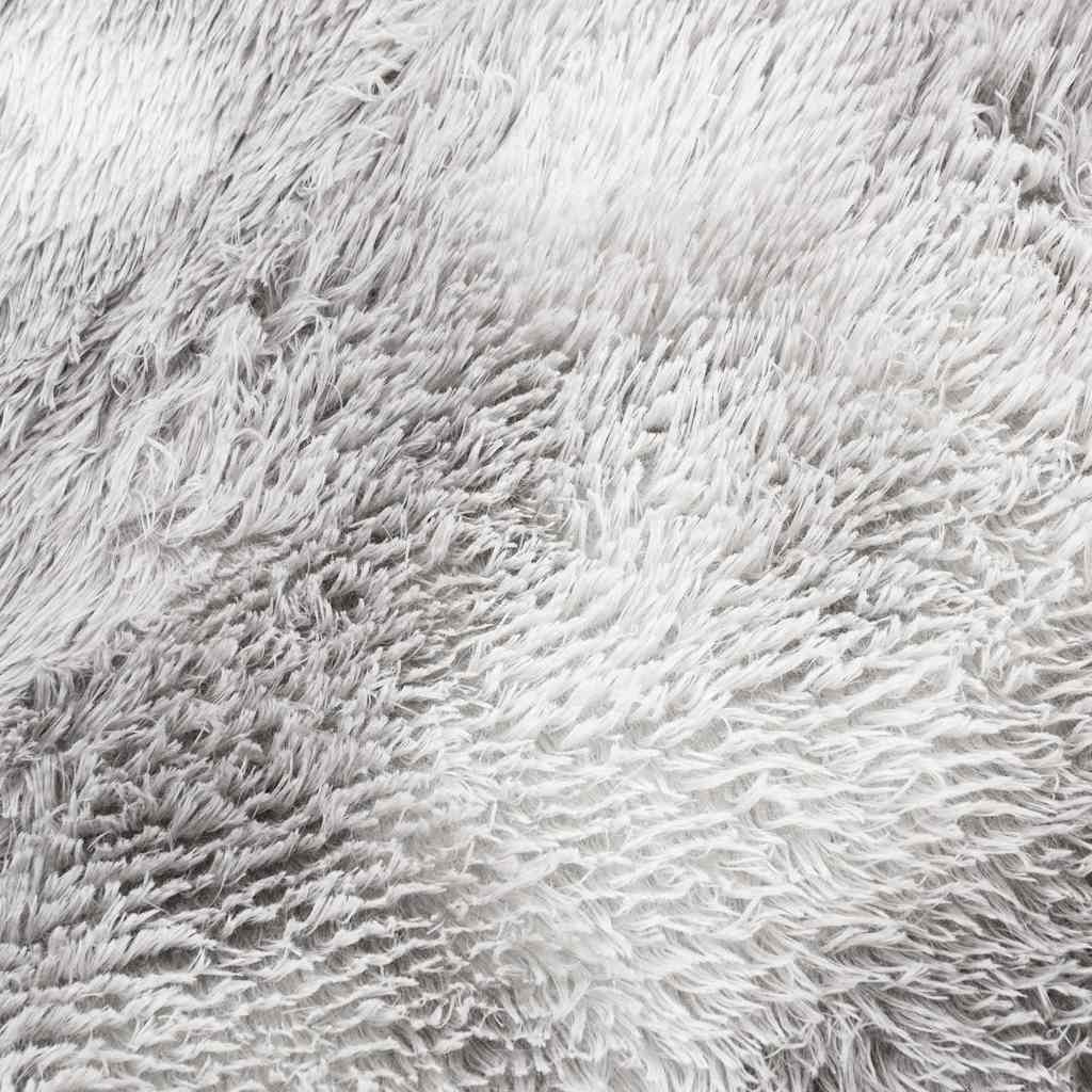 shaggy gulvtæppe NAVARRA 100x100 cm høje luv polyester sølvgrå