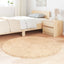 shaggy gulvtæppe NAVARRA 120x120 cm høje luv polyester beige