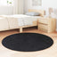shaggy gulvtæppe NAVARRA 120x120 cm høje luv polyester sort