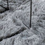 shaggy gulvtæppe NAVARRA 120x120 cm høje luv polyester lysegrå