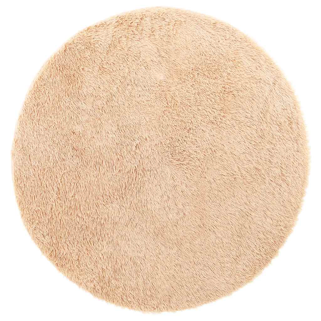 shaggy gulvtæppe NAVARRA 240x240 cm høje luv polyester beige