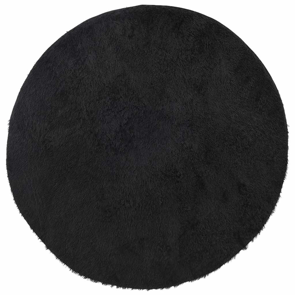 shaggy gulvtæppe NAVARRA 240x240 cm høje luv polyester sort