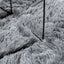 shaggy gulvtæppe NAVARRA 240x240 cm høje luv polyester lysegrå