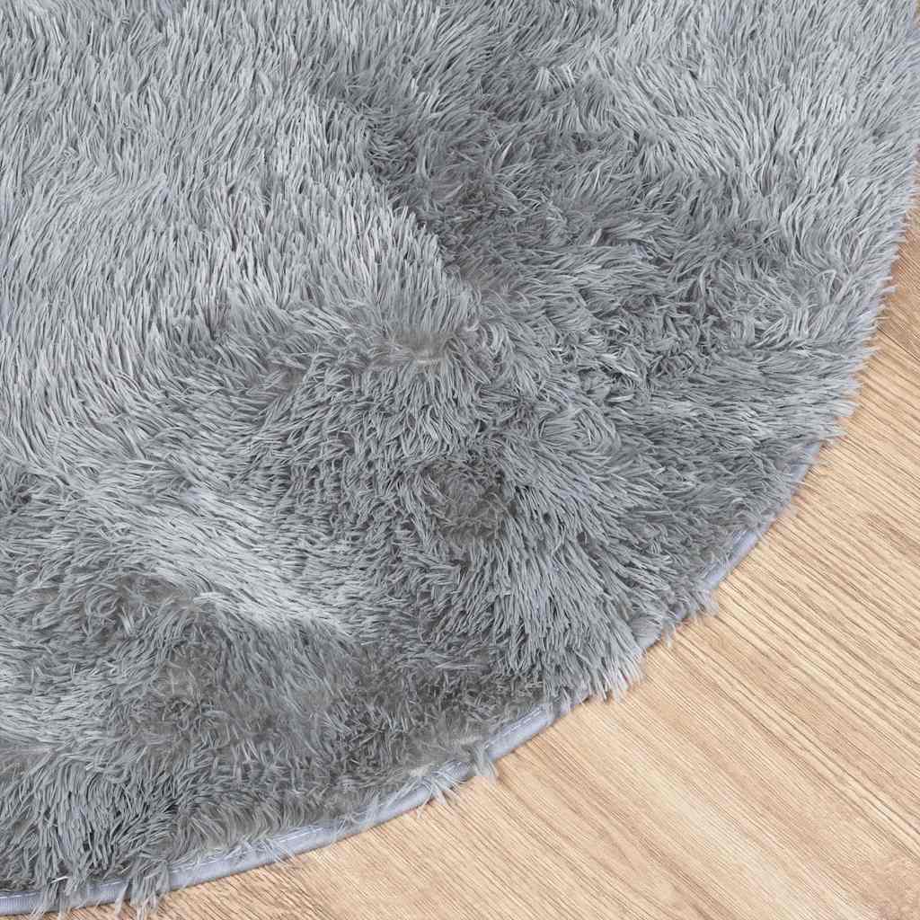 shaggy gulvtæppe NAVARRA 300x200 cm høje luv polyester lysegrå