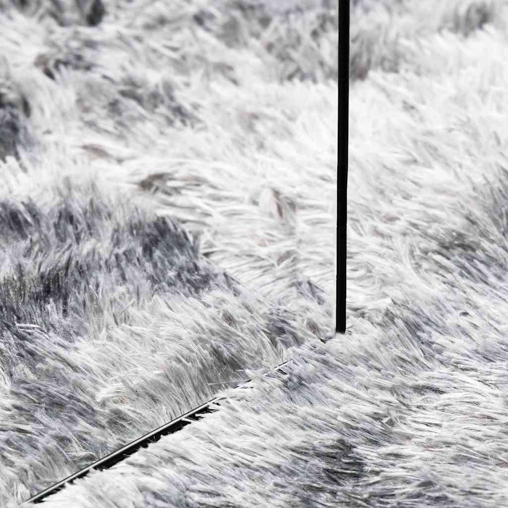 shaggy gulvtæppe NAVARRA 300x200 cm høje luv polyester sølvgrå
