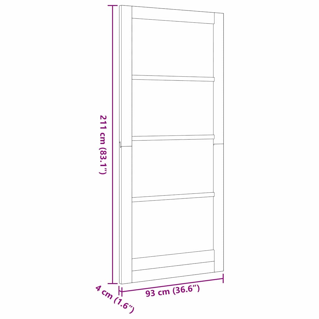 Indvendig Dør ORKDAL Brun 93 x 211 cm