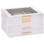 smykkeskrin 3-lags 23x20,5x14 cm hvid