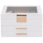 smykkeskrin 3-lags 23x20,5x14 cm hvid