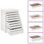 smykkeskrin 10-lags med urholdere hvid 29x20,5x40,5 cm