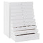 smykkeskrin 10-lags med urholdere hvid 29x20,5x40,5 cm