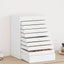 smykkeskrin 10-lags med urholdere hvid 29x20,5x40,5 cm