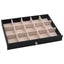 smykkeskrin 10-lags med urholdere sort 29x20,5x40,5 cm
