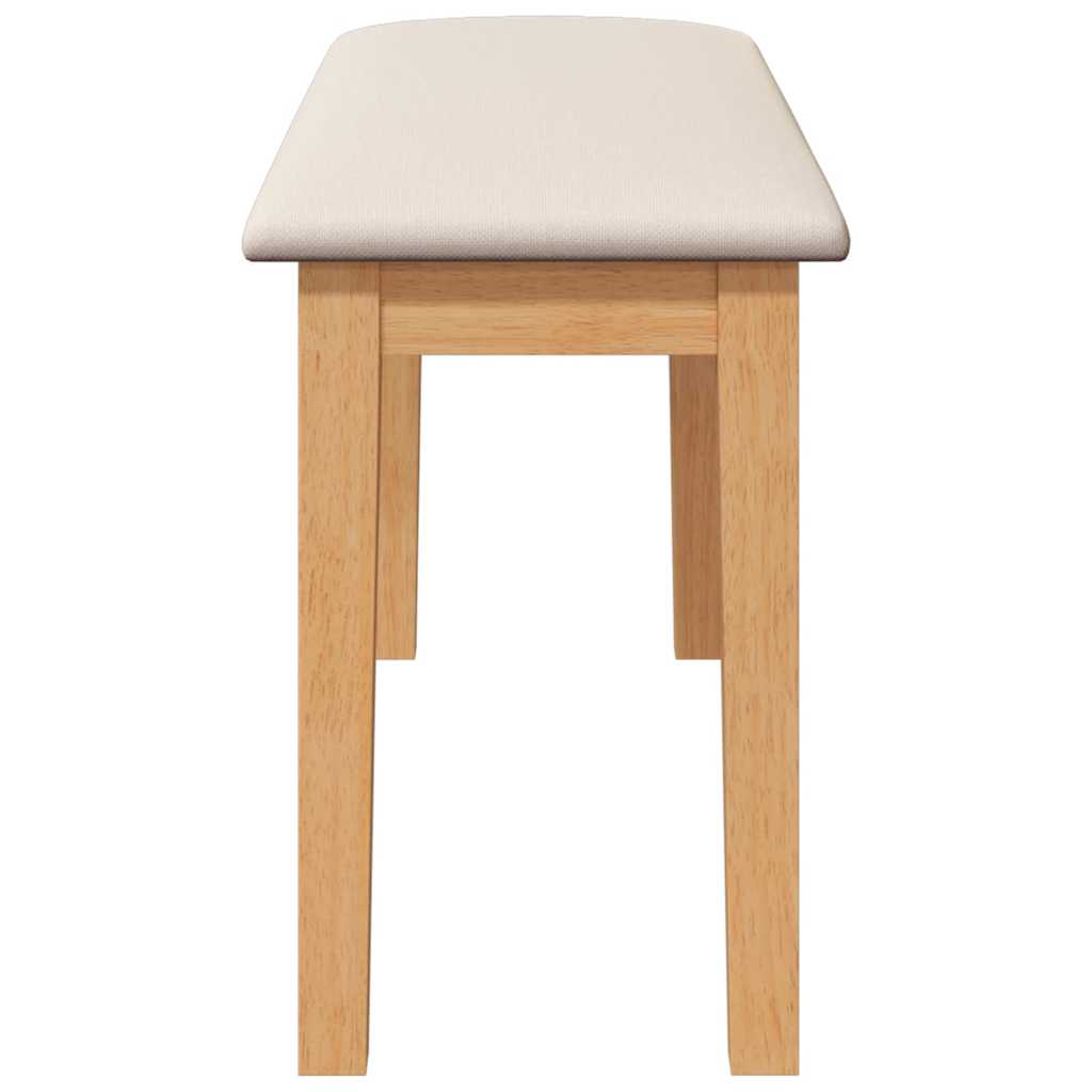 bænk 90 cm massivt gummitræ