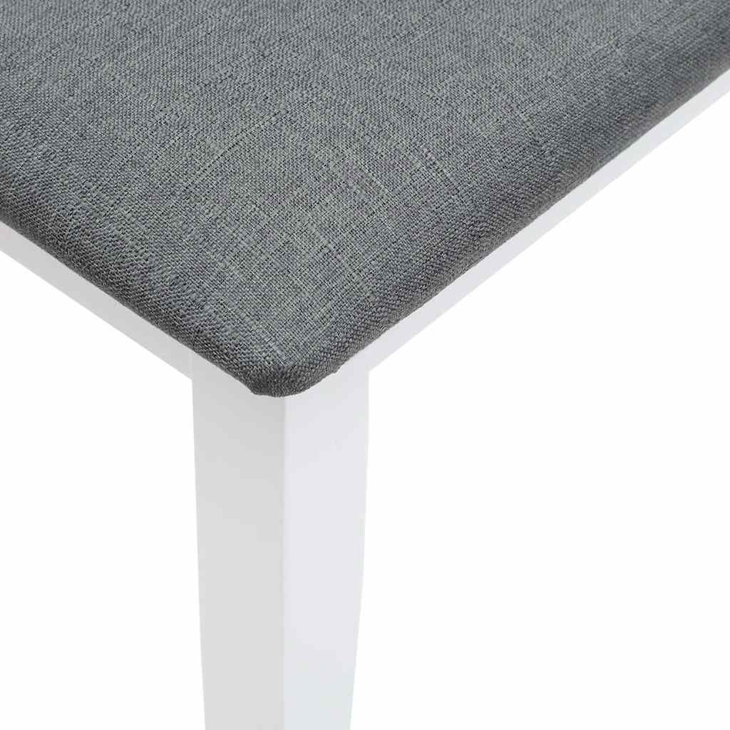 bænk 90 cm massivt gummitræ hvid