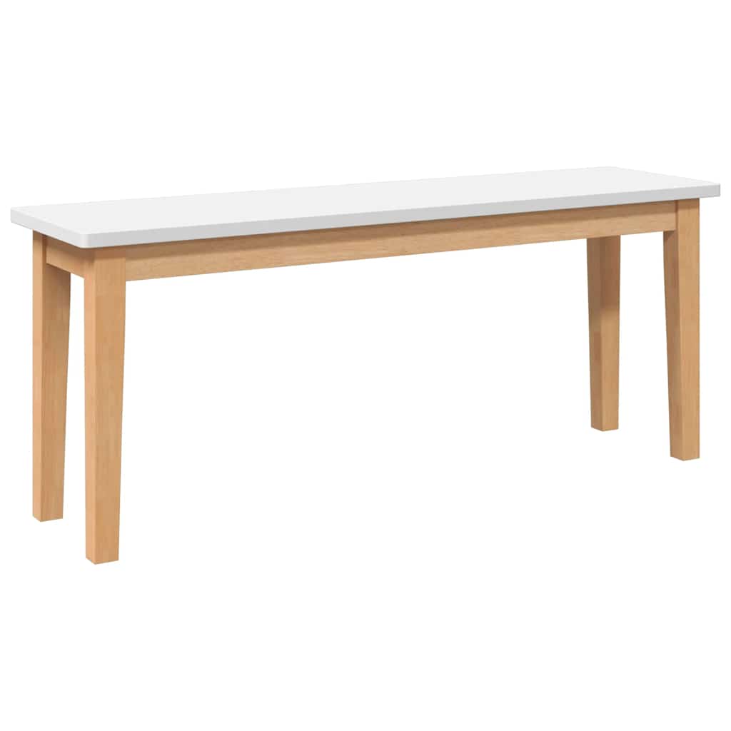 bænk 110 cm massivt gummitræ