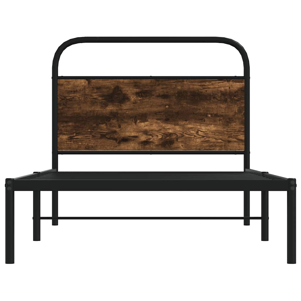 sengeramme 100x190 cm uden madras konstrueret træ røget eg