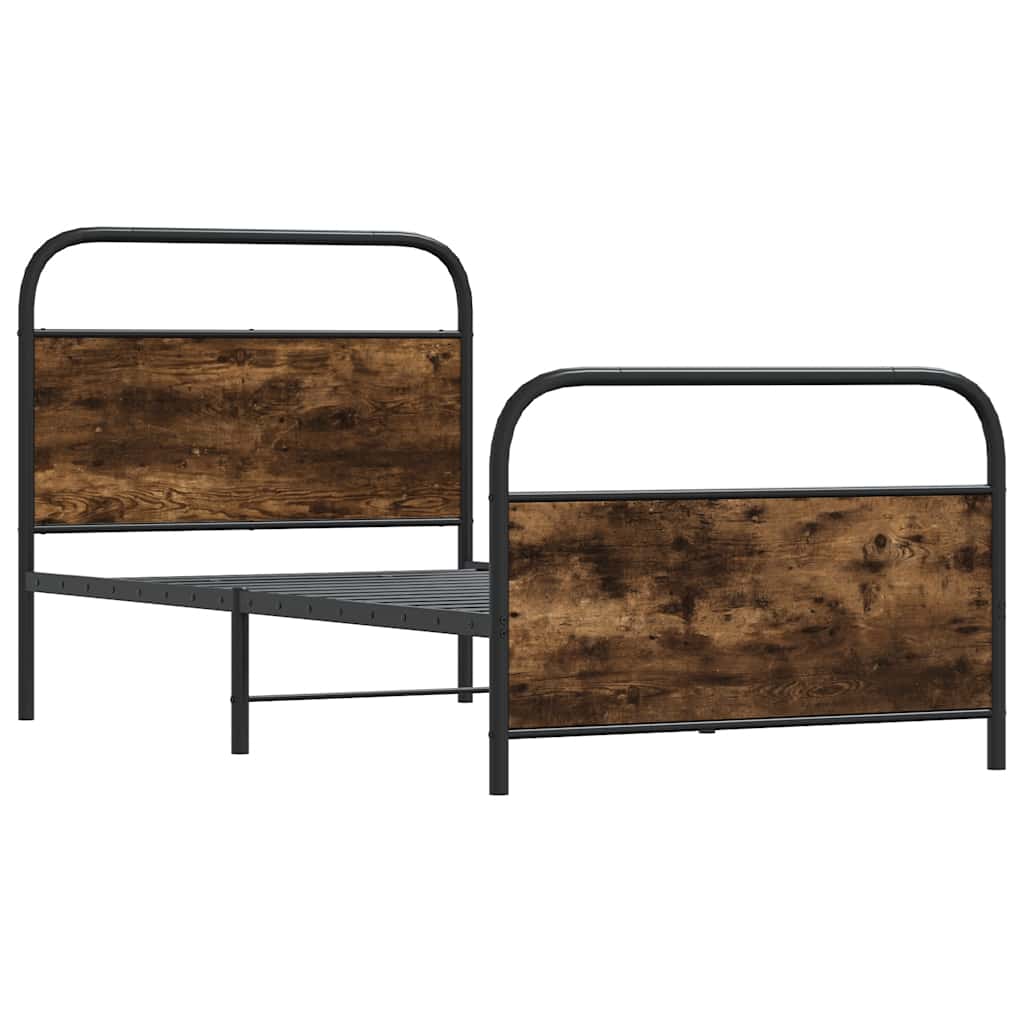 sengeramme 100x200 cm uden madras konstrueret træ røget eg