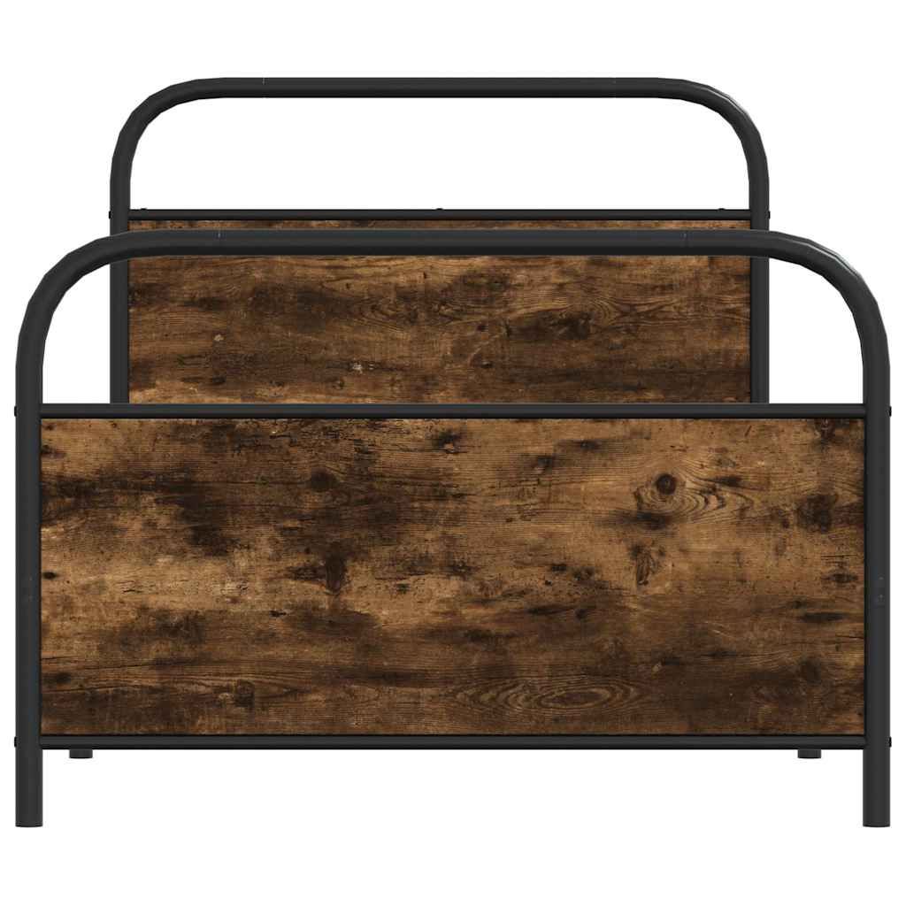sengeramme 100x200 cm uden madras konstrueret træ røget eg