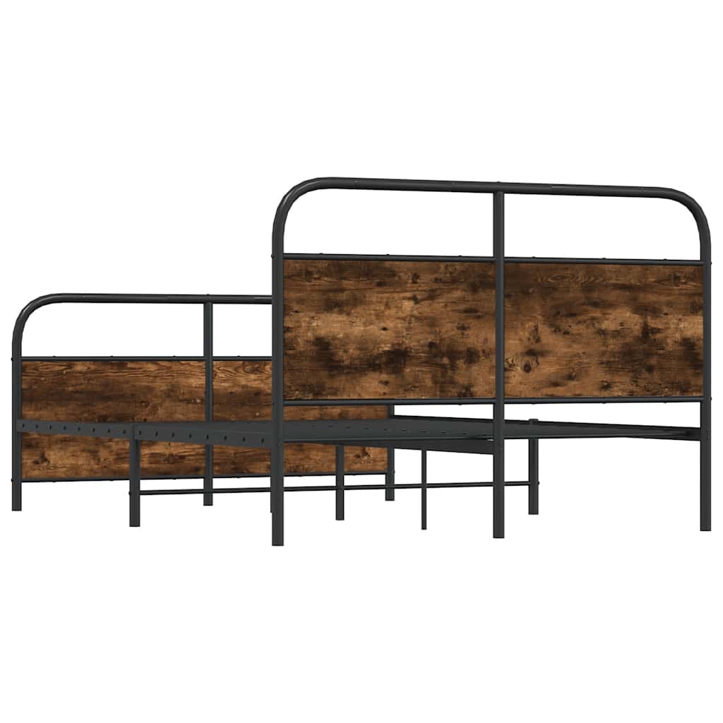 sengeramme 120x190 cm uden madras konstrueret træ røget eg